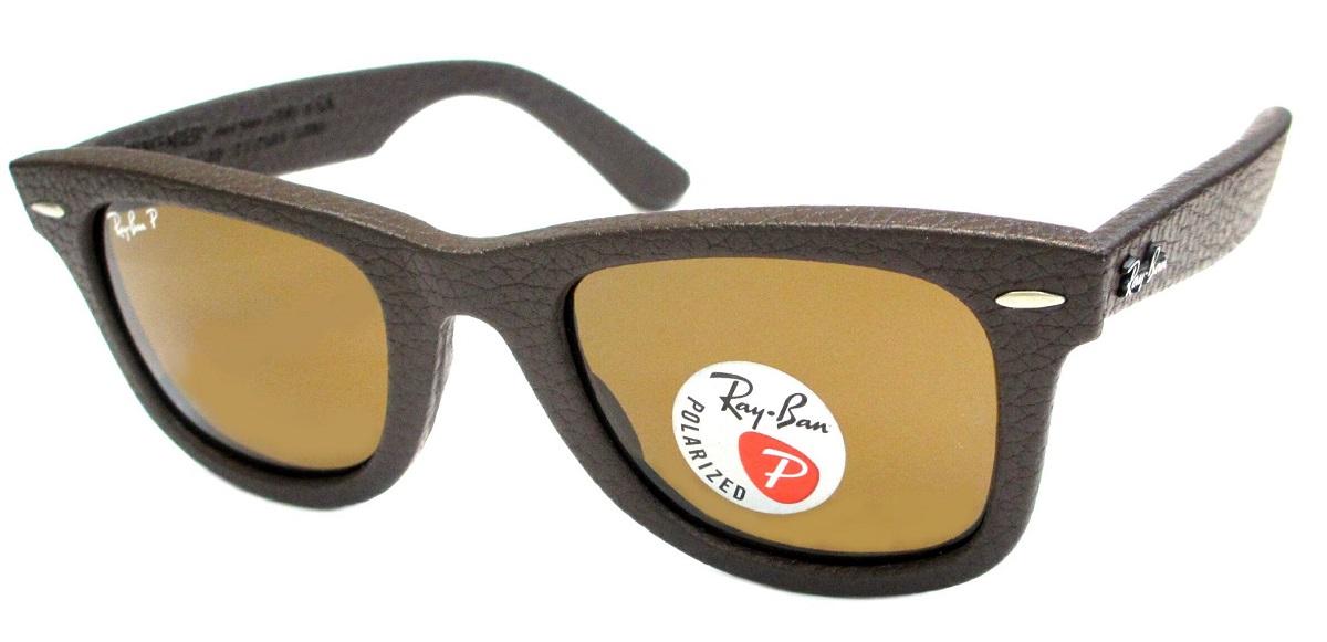 Rayban WAYFARER 偏光レンズ レザー製-